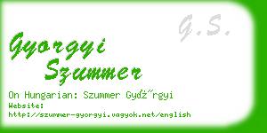 gyorgyi szummer business card